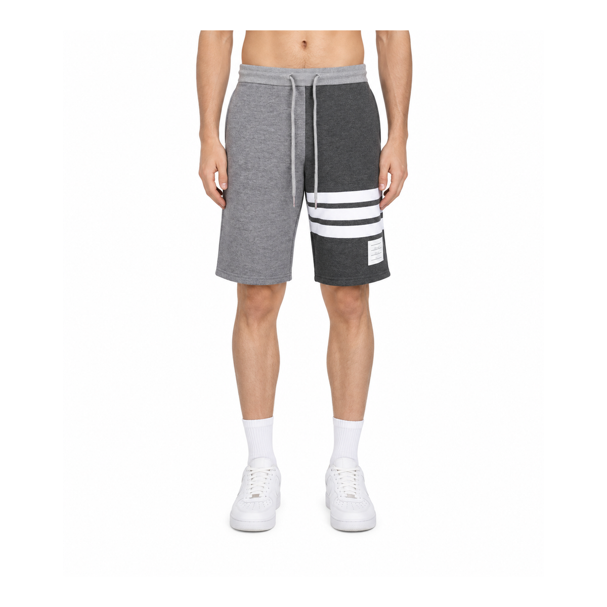 Thom Browne Style Color-Block Sweatpants